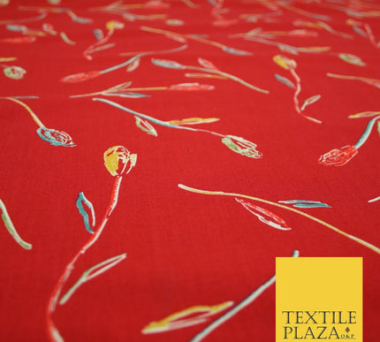 Floral Animal Abstract Printed Cotton Sateen Lawn Summer Dress Fabric Flower 58"