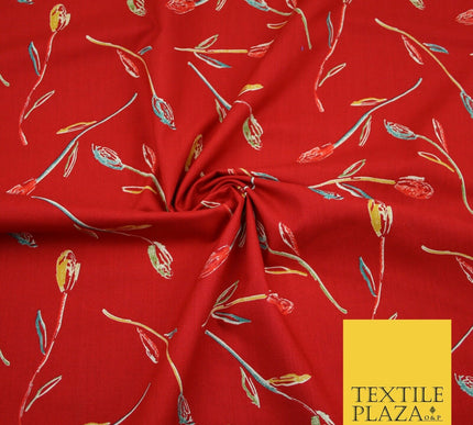 Floral Animal Abstract Printed Cotton Sateen Lawn Summer Dress Fabric Flower 58"