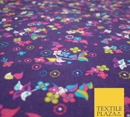 Floral Animal Abstract Printed Cotton Sateen Lawn Summer Dress Fabric Flower 58"