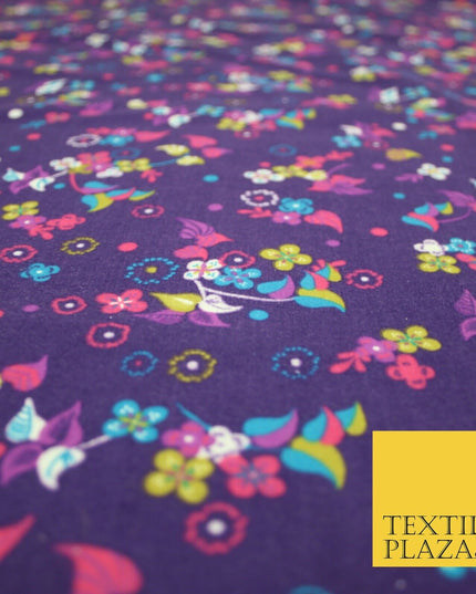 Floral Animal Abstract Printed Cotton Sateen Lawn Summer Dress Fabric Flower 58"