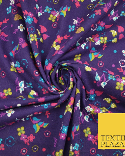 Floral Animal Abstract Printed Cotton Sateen Lawn Summer Dress Fabric Flower 58"