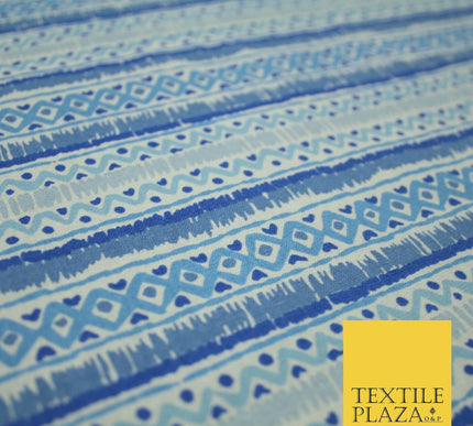 Geometric Striped Zig Zag Printed 100% Cotton Fabric Masks Sewing Dress Craft44"