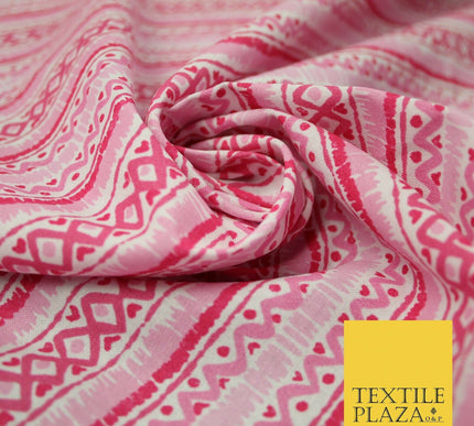 Geometric Striped Zig Zag Printed 100% Cotton Fabric Masks Sewing Dress Craft44"