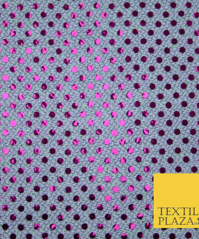 Purple Green Two Tone 4mm Sequin Hologram Stretch Fabric Sparkly Dress Dance2252