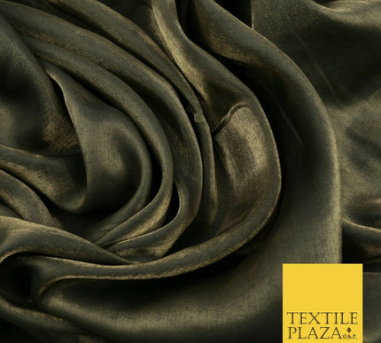 GOLD BLACK Soft Smooth Silky Shimmer Polyester Woven Fabric Lining Salwar 1509