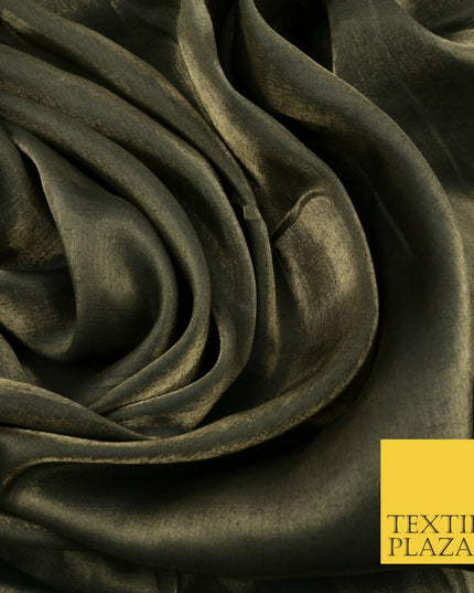 GOLD BLACK Soft Smooth Silky Shimmer Polyester Woven Fabric Lining Salwar 1509