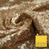 Rose Gold Copper Intricate Matte Sequin Georgette Fabric Dress Material 37" 3479