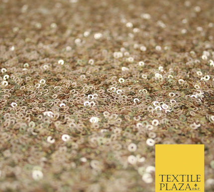 Rose Gold Copper Intricate Matte Sequin Georgette Fabric Dress Material 37" 3479