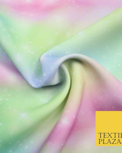 Galaxy Stars Pastel Shaded Cosmo Space Bi-Stretch Polyester Fabric 58" 4999