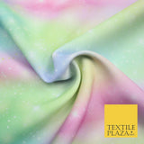 Galaxy Stars Pastel Shaded Cosmo Space Bi-Stretch Polyester Fabric 58" 4999