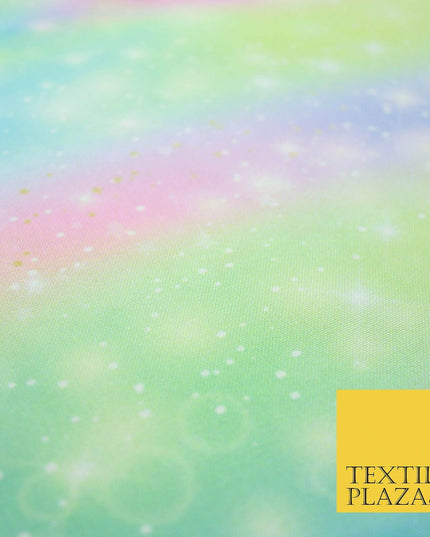 Galaxy Stars Pastel Shaded Cosmo Space Bi-Stretch Polyester Fabric 58" 4999