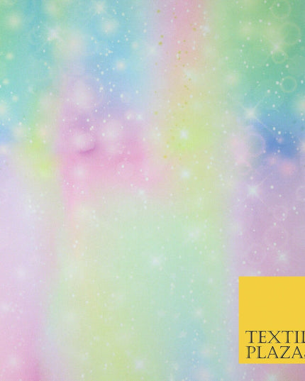 Galaxy Stars Pastel Shaded Cosmo Space Bi-Stretch Polyester Fabric 58" 4999