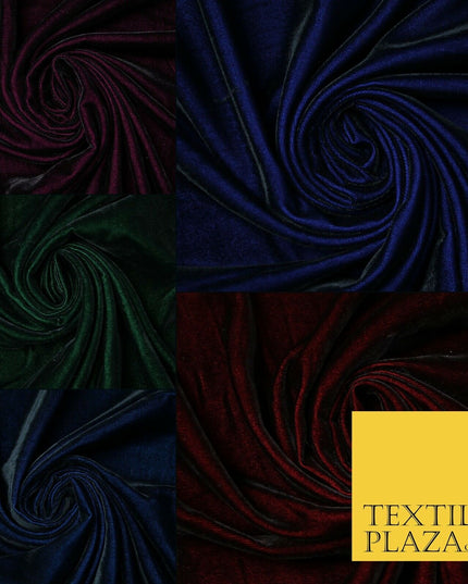 Two Tone Shot Luxury Soft Plain Micro Velvet Fabric Material Non-Stretch 44"