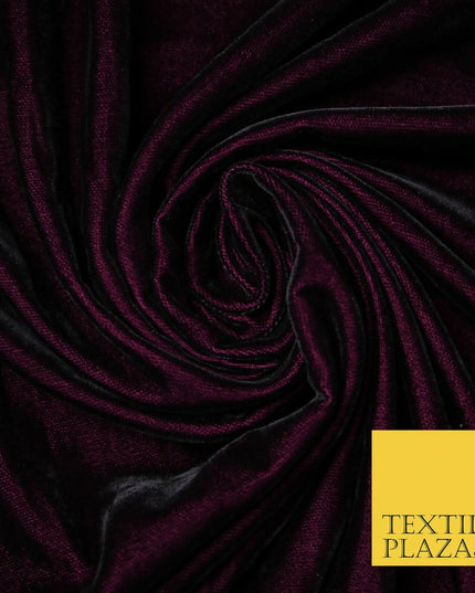 Two Tone Shot Luxury Soft Plain Micro Velvet Fabric Material Non-Stretch 44"