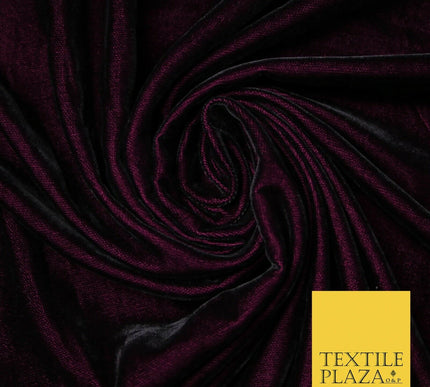 Two Tone Shot Luxury Soft Plain Micro Velvet Fabric Material Non-Stretch 44"