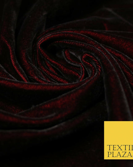 Two Tone Shot Luxury Soft Plain Micro Velvet Fabric Material Non-Stretch 44"