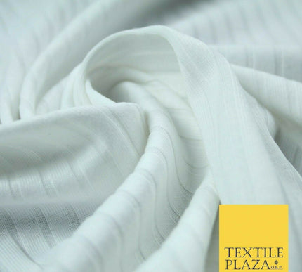 Premium Ribbed Striped Lines Stretch Jersey Dress Fabric 4 Way Stretch 51" Wide