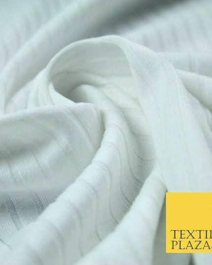Premium Ribbed Striped Lines Stretch Jersey Dress Fabric 4 Way Stretch 51" Wide