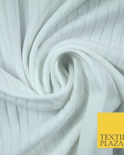 Premium Ribbed Striped Lines Stretch Jersey Dress Fabric 4 Way Stretch 51" Wide