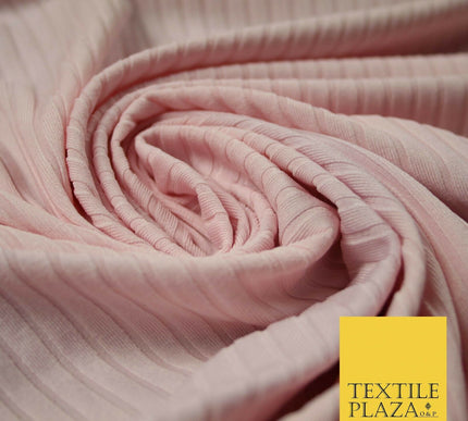 Premium Ribbed Striped Lines Stretch Jersey Dress Fabric 4 Way Stretch 51" Wide