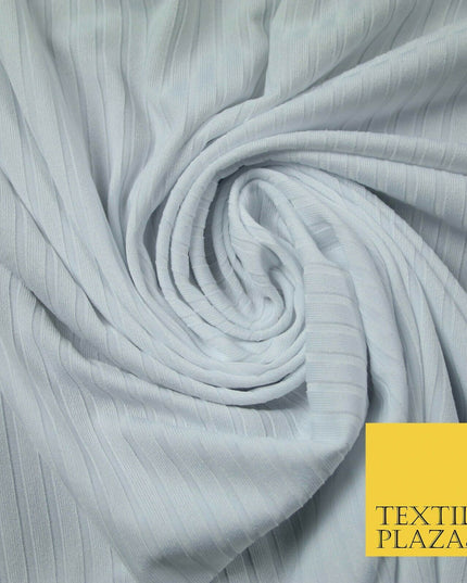 Premium Ribbed Striped Lines Stretch Jersey Dress Fabric 4 Way Stretch 51" Wide