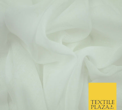 High Quality Fine WHITE IVORY 100% Cotton Muslin Dress Fabric Cheesecloth