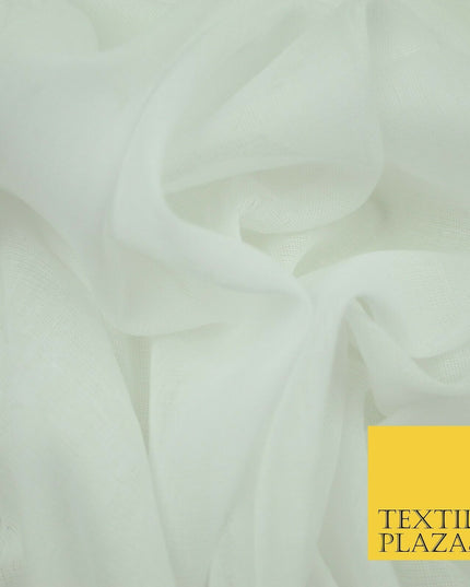 High Quality Fine WHITE IVORY 100% Cotton Muslin Dress Fabric Cheesecloth