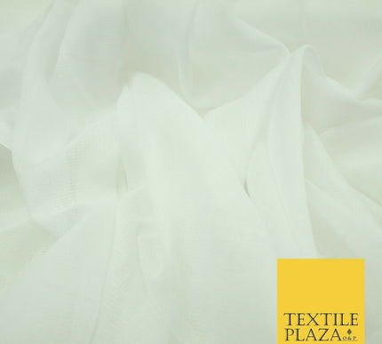 High Quality Fine WHITE IVORY 100% Cotton Muslin Dress Fabric Cheesecloth