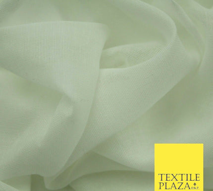 High Quality Fine WHITE IVORY 100% Cotton Muslin Dress Fabric Cheesecloth