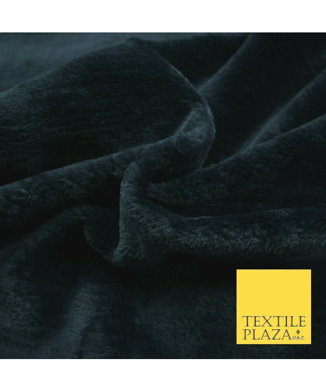 Super Soft INK NAVY BLUE Plush Suede Back Short 1cm Pile Faux Fur Fabric 2293