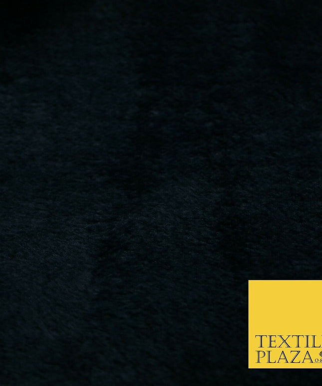 Super Soft INK NAVY BLUE Plush Suede Back Short 1cm Pile Faux Fur Fabric 2293