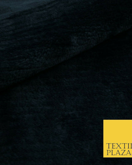Super Soft INK NAVY BLUE Plush Suede Back Short 1cm Pile Faux Fur Fabric 2293