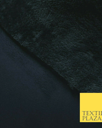 Super Soft INK NAVY BLUE Plush Suede Back Short 1cm Pile Faux Fur Fabric 2293