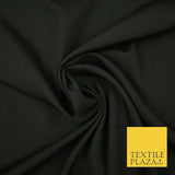 Black White Plain Dyed Soft Powder Crepe Lining Dress 100% Polyester Fabric  56"