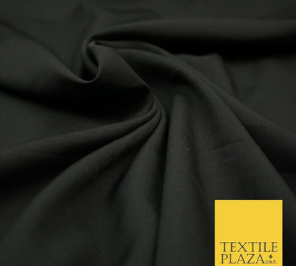 Black White Plain Dyed Soft Powder Crepe Lining Dress 100% Polyester Fabric  56"