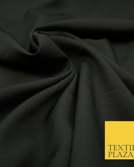 Black White Plain Dyed Soft Powder Crepe Lining Dress 100% Polyester Fabric  56"