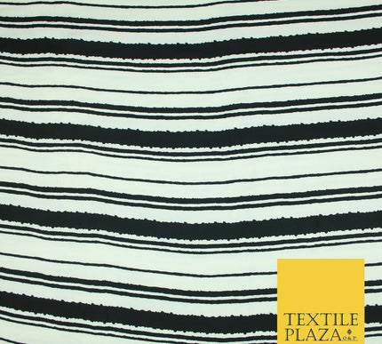 Premium Leopard Stripe Zig Zag Spot Bird Printed Bubble Crepe Dress Fabric 58"