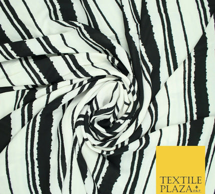 Premium Leopard Stripe Zig Zag Spot Bird Printed Bubble Crepe Dress Fabric 58"