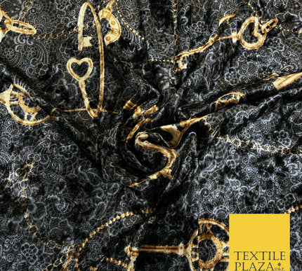 Various Floral Ornate Leopard Flowers Printed Soft Stretch Velvet Dress Fabric