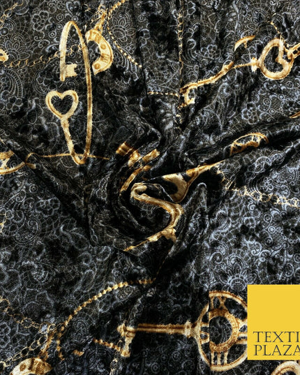 Various Floral Ornate Leopard Flowers Printed Soft Stretch Velvet Dress Fabric