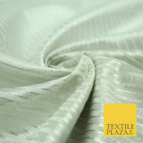 Silver Diagonal Striped Shimmer Metallic Foil Shiny LAME Banarsi DressFabric2280