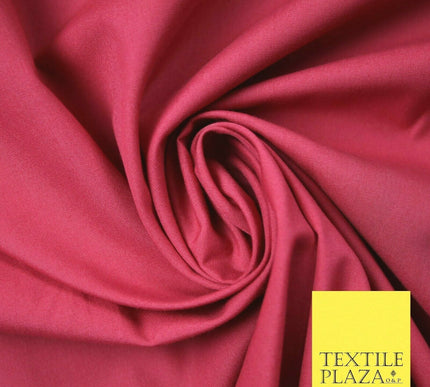PREMIUM SOFT FEEL POLY COTTON PLAIN DYED POLYCOTTON FABRIC CRAFT MATERIAL 58"