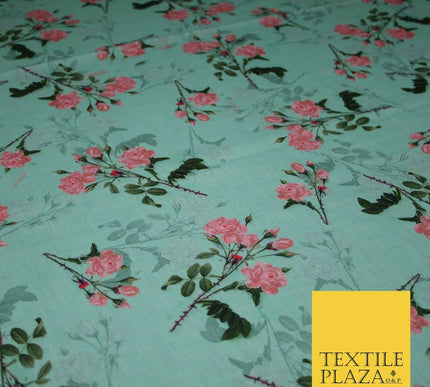 Mix Floral Digital Printed Cotton Feel Polyester Summer Soft Flower Dress Fabric