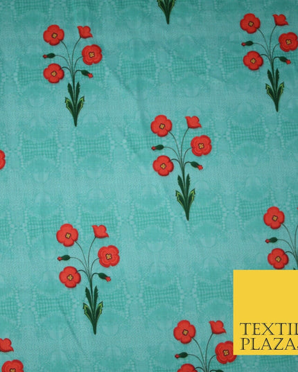 Mix Floral Digital Printed Cotton Feel Polyester Summer Soft Flower Dress Fabric