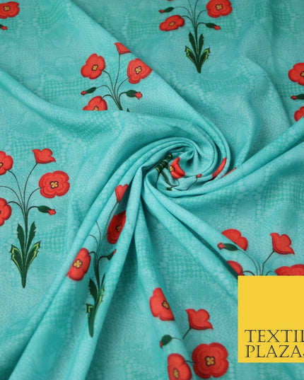 Mix Floral Digital Printed Cotton Feel Polyester Summer Soft Flower Dress Fabric