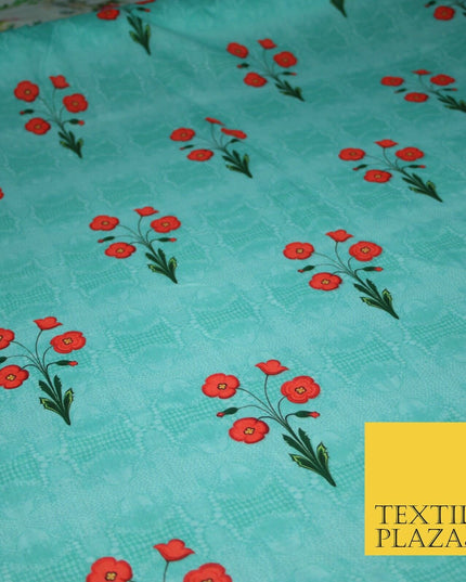 Mix Floral Digital Printed Cotton Feel Polyester Summer Soft Flower Dress Fabric