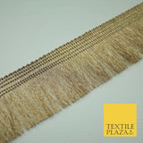 Gold Silver 3cm Wide Soft Thread Metallic Fringe Tassel Ribbon Trim Border Lace