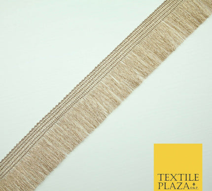 Gold Silver 3cm Wide Soft Thread Metallic Fringe Tassel Ribbon Trim Border Lace