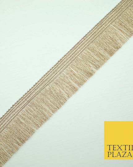 Gold Silver 3cm Wide Soft Thread Metallic Fringe Tassel Ribbon Trim Border Lace