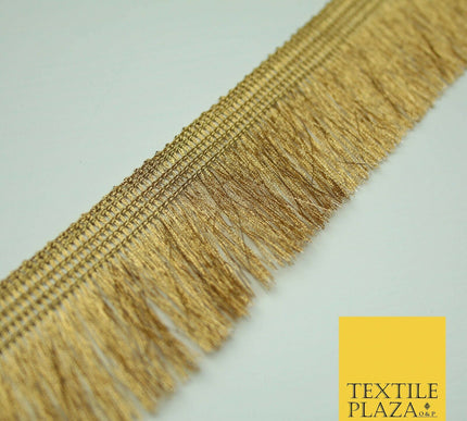 Gold Silver 3cm Wide Soft Thread Metallic Fringe Tassel Ribbon Trim Border Lace
